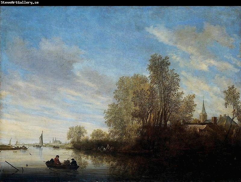 Salomon van Ruysdael River View near Deventer.